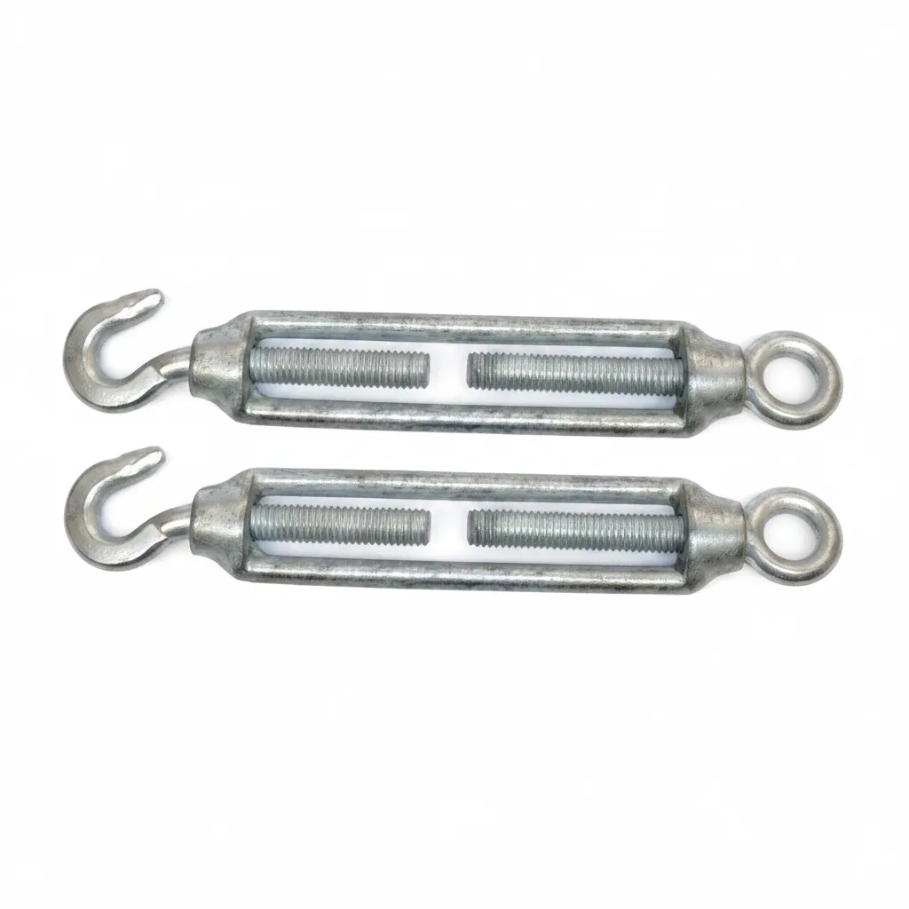 Krafft 10mm Heavy-Duty Turnbuckle Hook & Eye for Rigging - 2 Pack