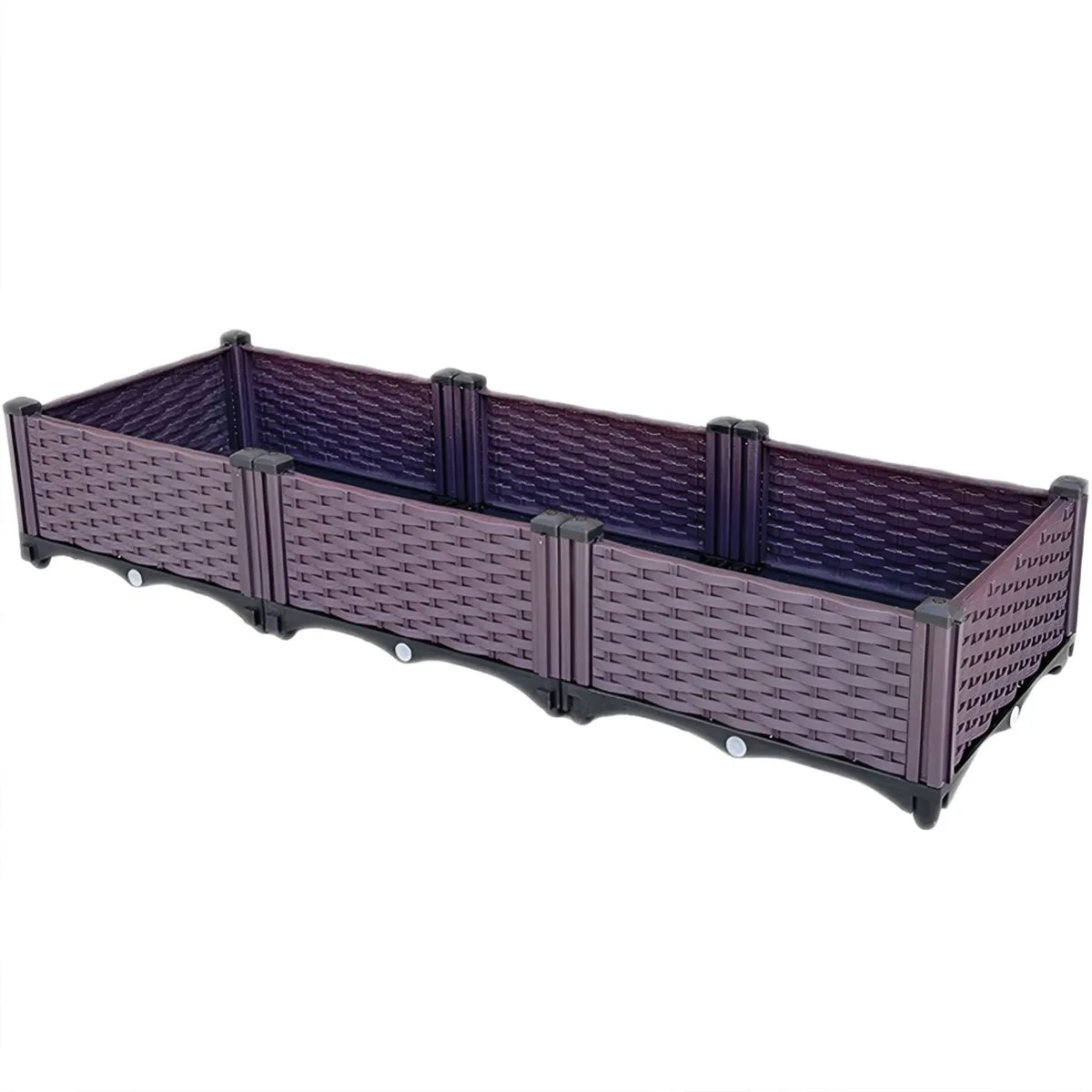Raised Garden Bed Garden Planter Box with Drainage Holes, Plastic Raised Bed