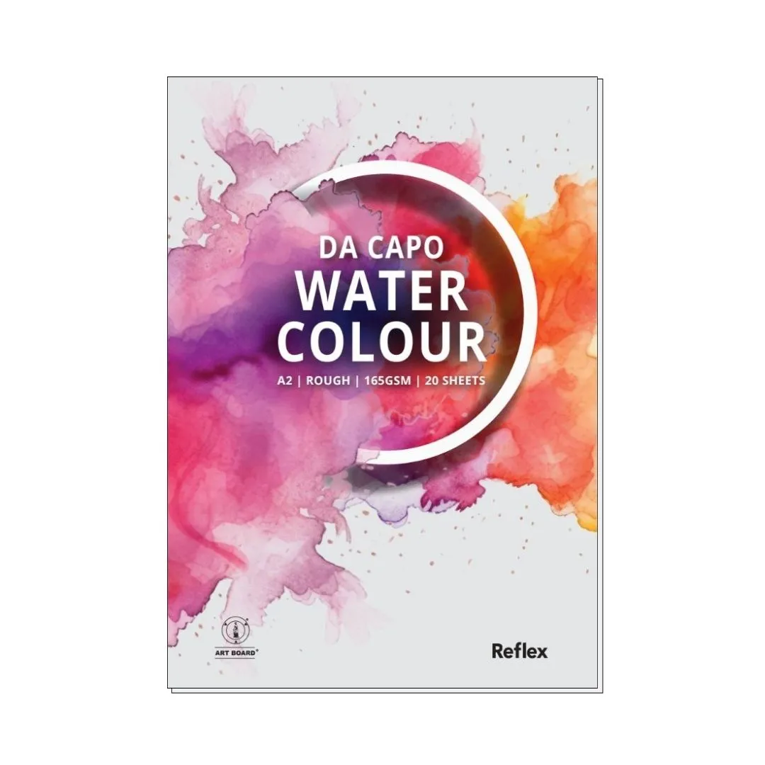 Reflex Da Capo Pad A2 - 20 Sheets with 165gsm White Watercolour Paper