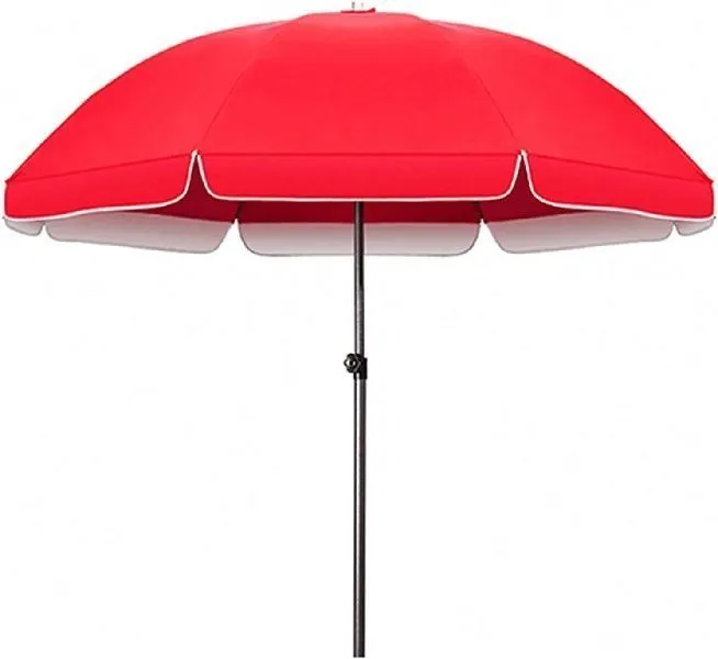 Outdoor Patio Umbrella 2.4m/2.8m Garden Table Beach Umbrella Red