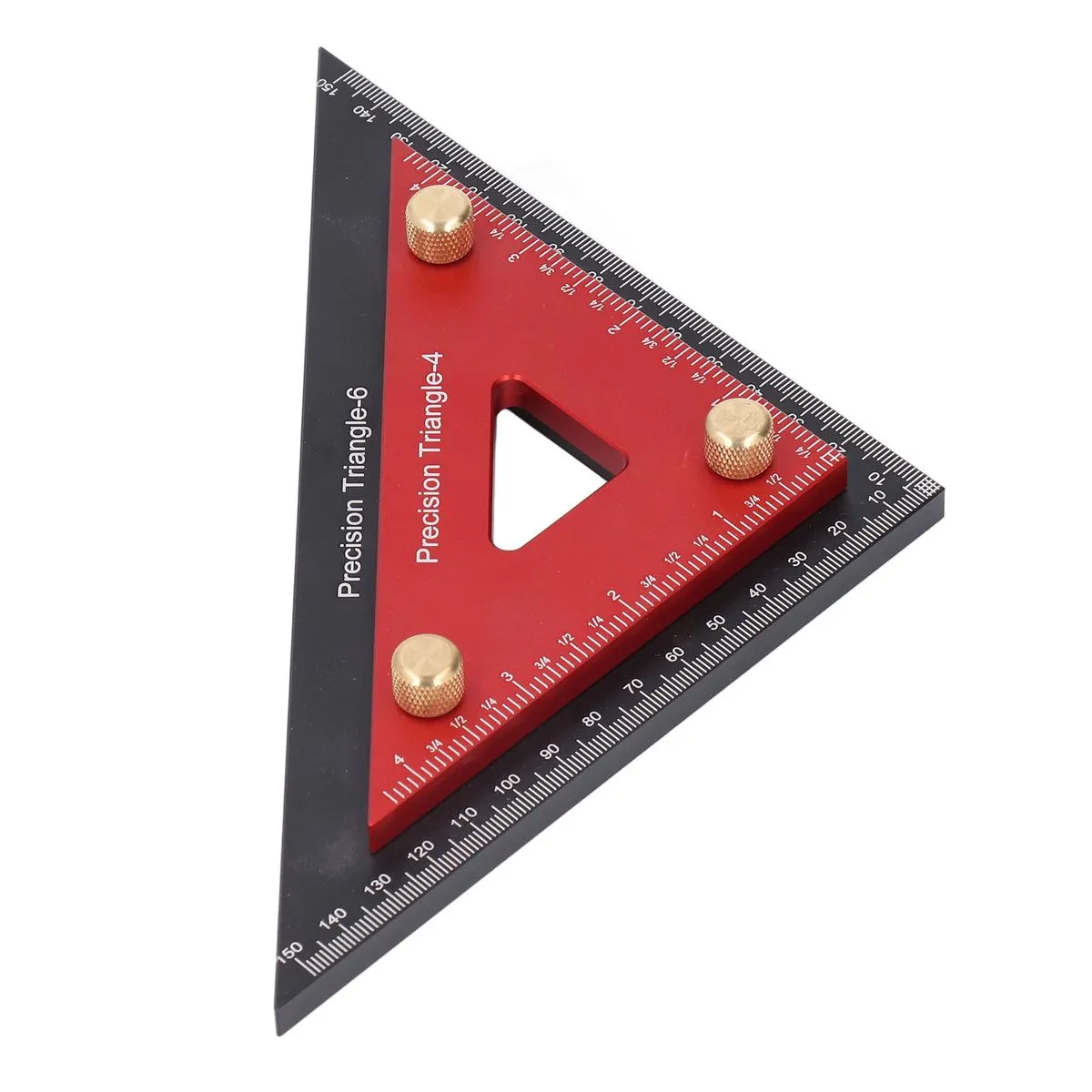 Aluminum Triangle Ruler 4-6 Inch Detachable