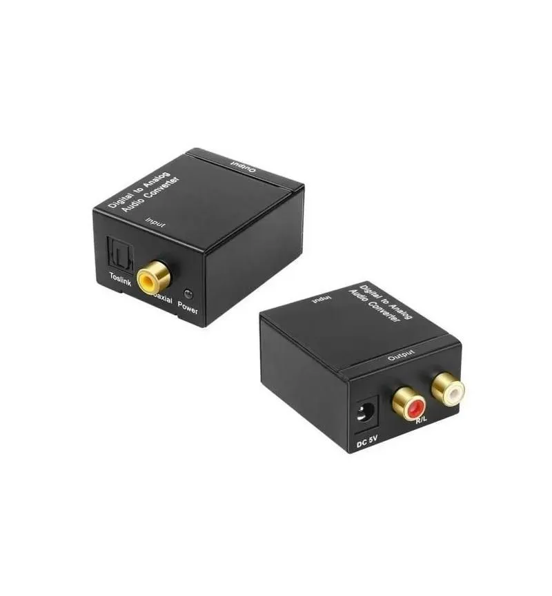 DLTech RCA Analog to Digital Optical Toslink Coaxial Audio ConverterAdapter