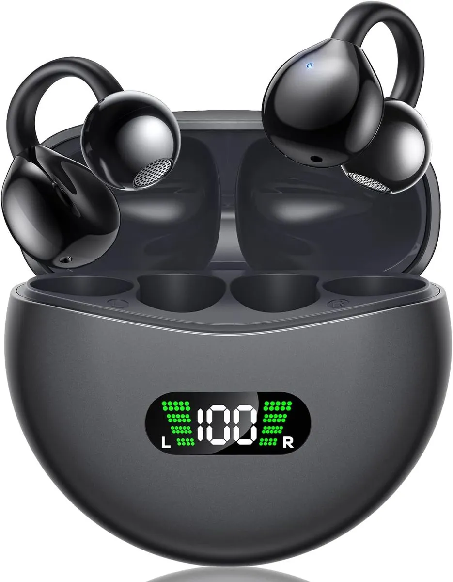 Wireless Earbuds Open Ear Clip On Headphones