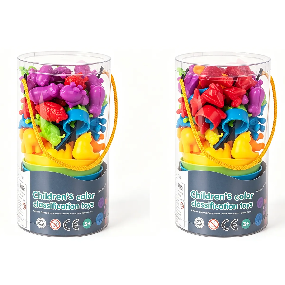 2 Pieces Animal Matching & Counting Game with Sorting Bowls