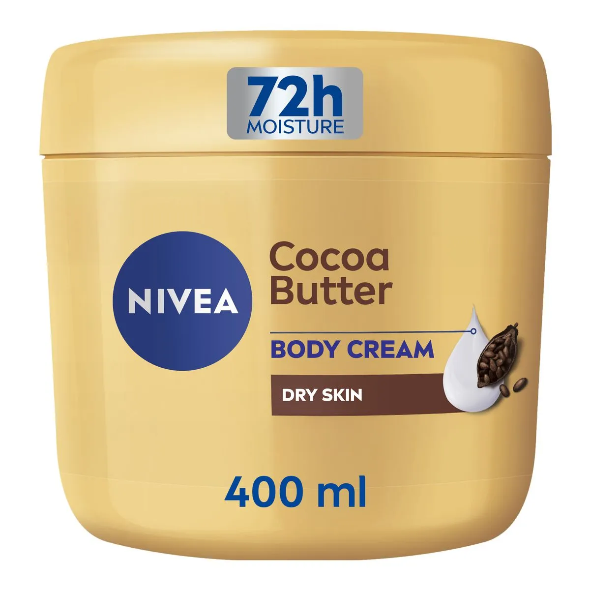 NIVEA Cocoa Butter Body Cream with Pure Hyaluron, 400ml