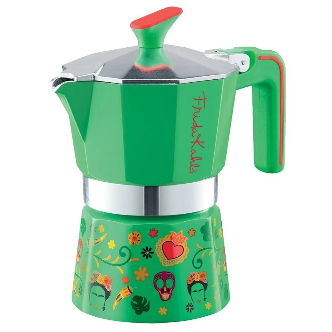 Pedrini Frida Kahlo 6-Cup Coffee Maker - Green