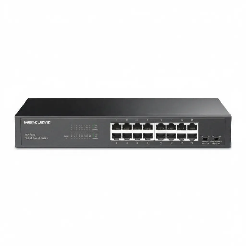 16-Port Gigabit Desktop Switch with Metal Case for Network Management