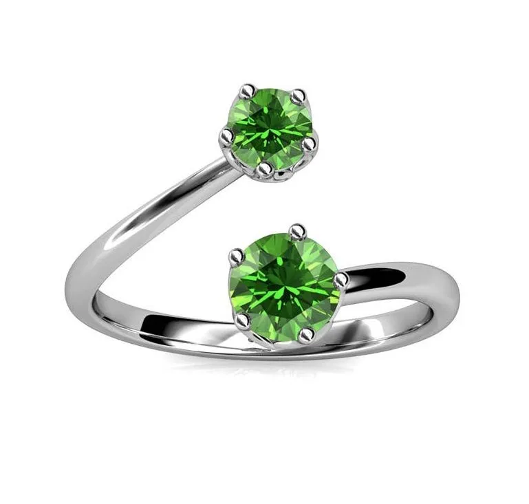 Crystalize 925 Silver August Birthstone Ring with Swarovski Crystals