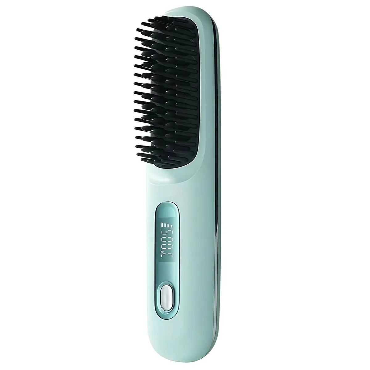 Cordless Hair Straightener Brush with LED Display, USB Rechargeable