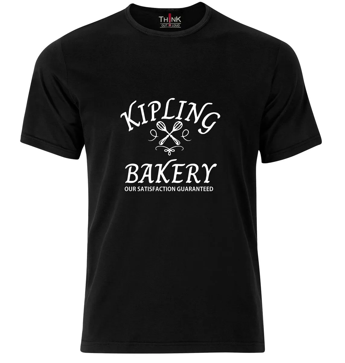 Think Out Loud Mens "Kipling Bakery" Short Sleeve Tshirt Black