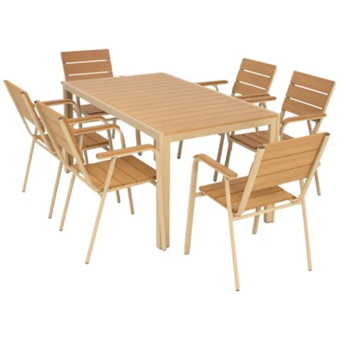 All Weather 5-Piece Aluminum Outdoor Dining Set with Table & Chairs