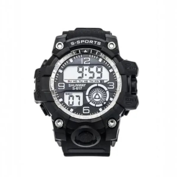 S-617 Sport Digital Watch for Kids Waterproof - Black