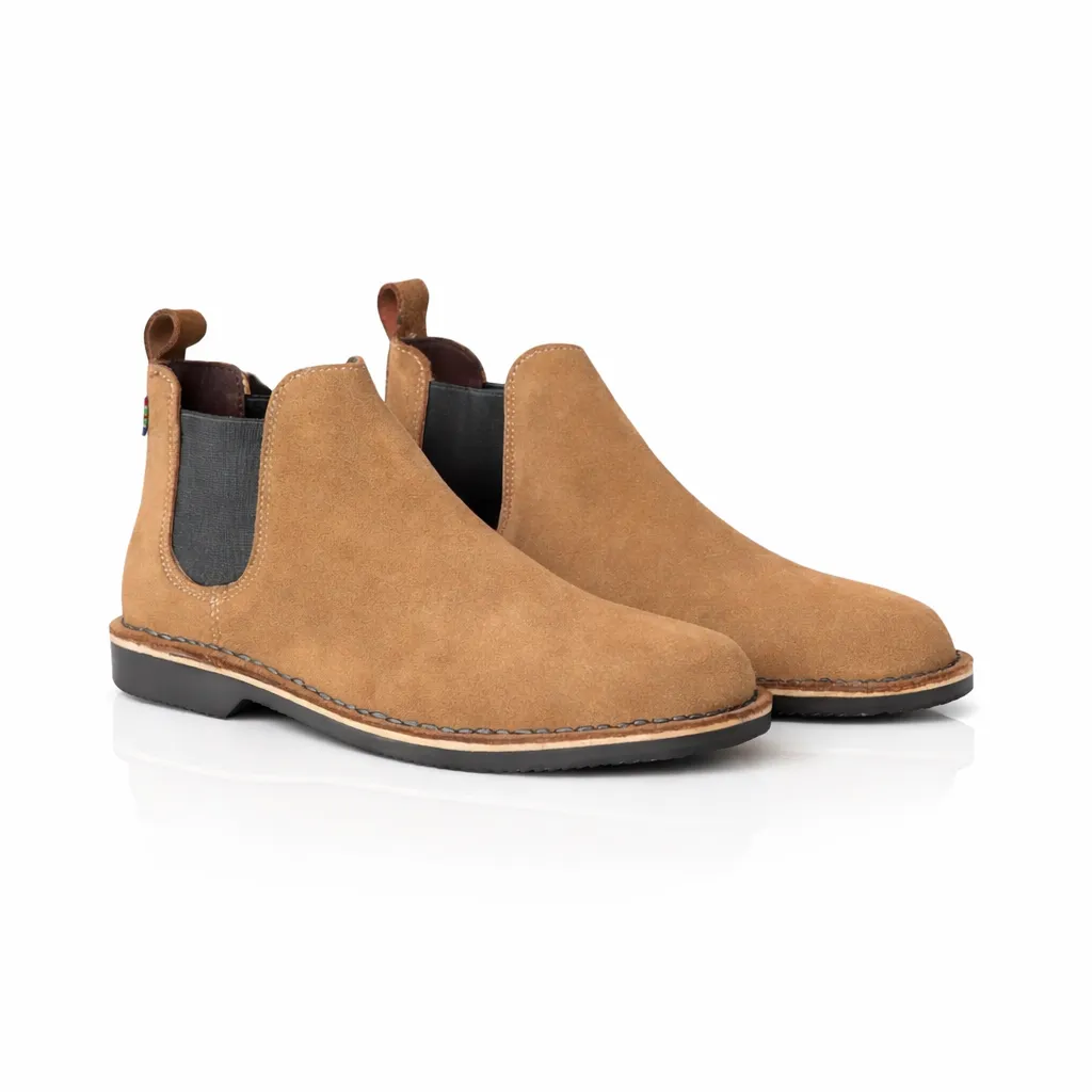 Veldskoen - Safari Chelsea Boots - Genuine Leather Vellies (Black Sole)