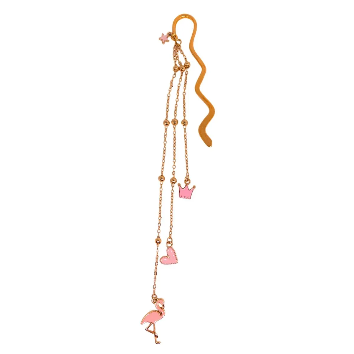 Pink Chain & Charm Bookmark