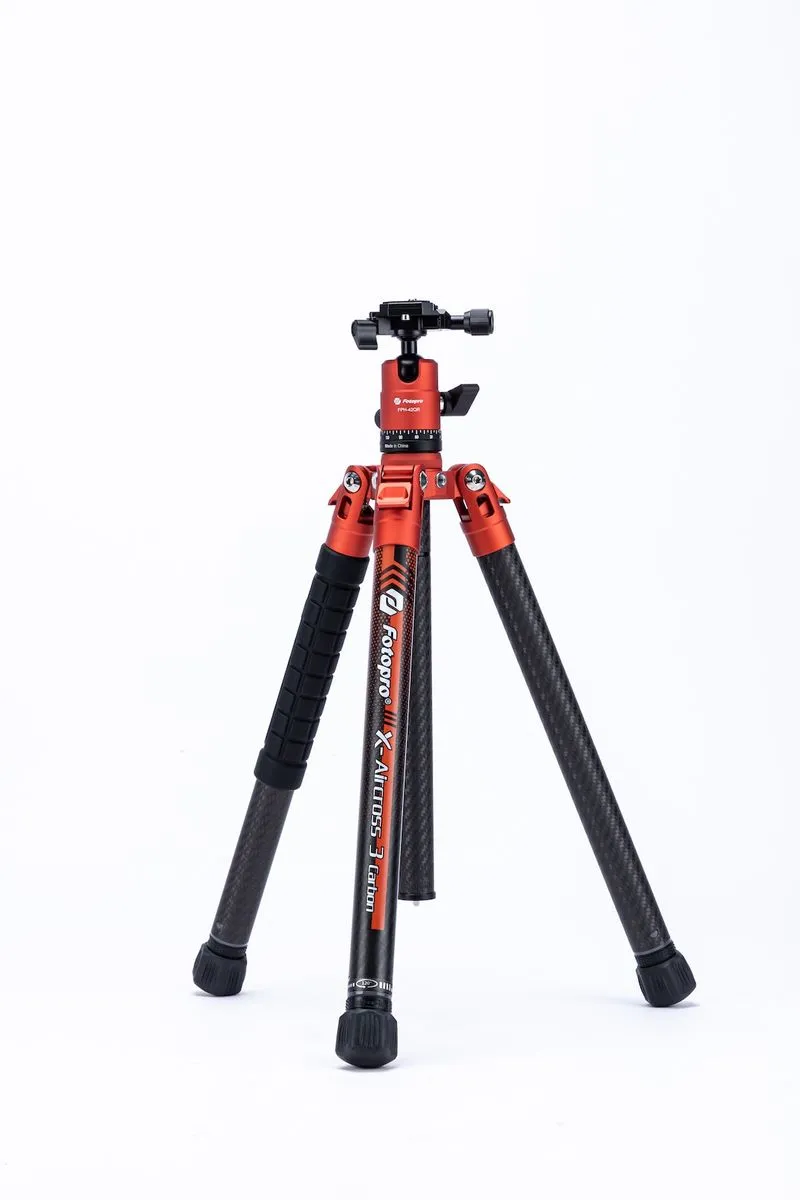 Fotopro x-Aircross 3 Portable Lightweight Phone/ Camera Tripod Stand - Flame Orange