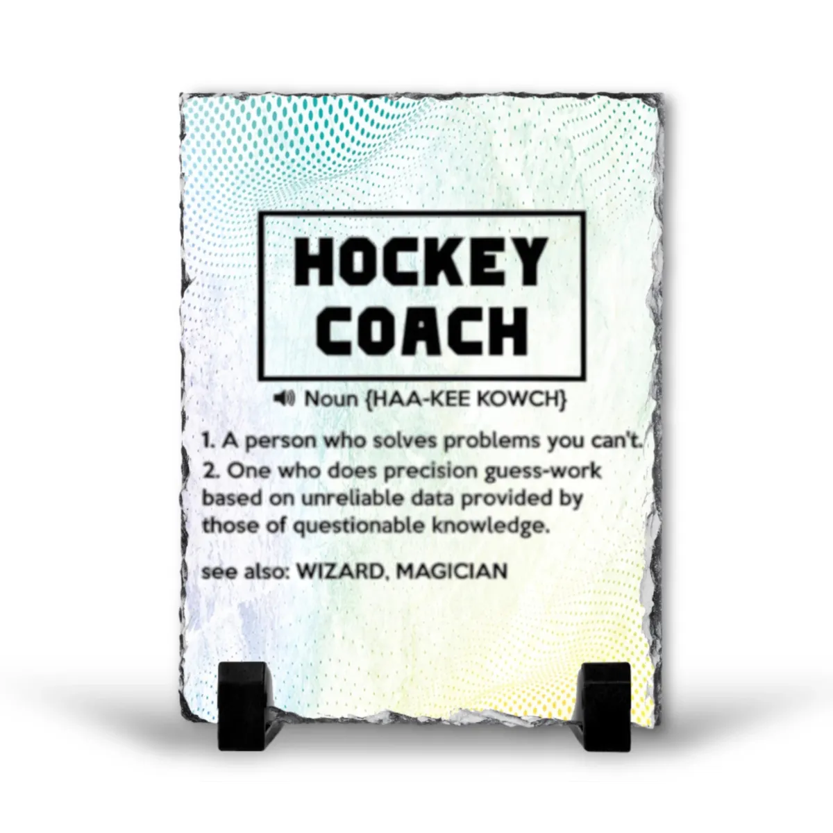 Hockey Coach Noun Gift Rock Slate