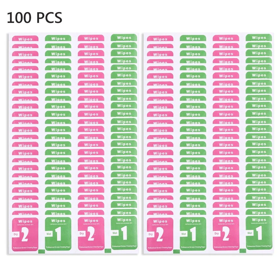 100 PCS Dry-Wet Wipes Screen Protectors Accessories Screen Cleaning Cloth