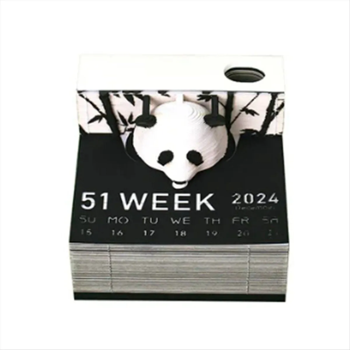 3D Paper Art Calendar 2024 Panda 3D Notepad Note Blocks 3D Memo Pad
