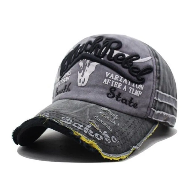 Sport Camping Baseball Retro Embroideried Men's Cap - Black