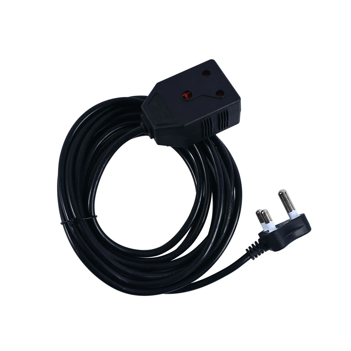 10m Dual-side/2-way Socket Outlets Extension Copper Power Cord/Power Strip - Black