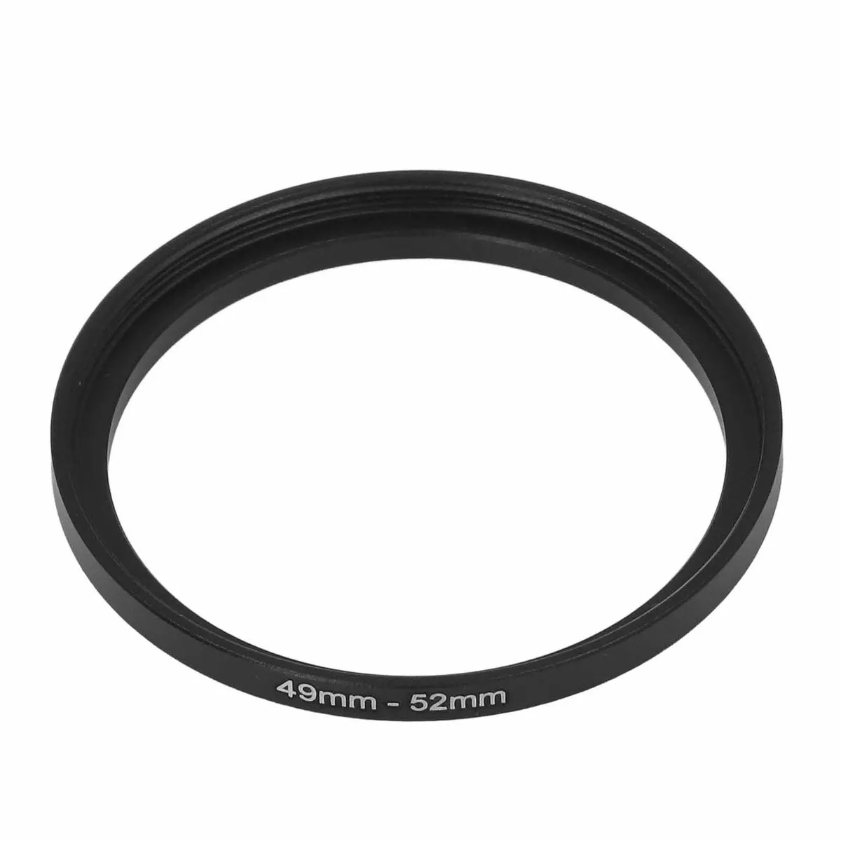 Black 49-52mm Filter Adapter Ring - For UV/CPL/ND Camera Lenses