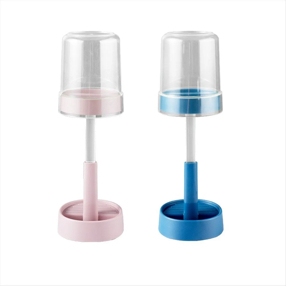 Toothbrush Holder with Cup Cover, for Electric Toothbrushes Pink+Blue