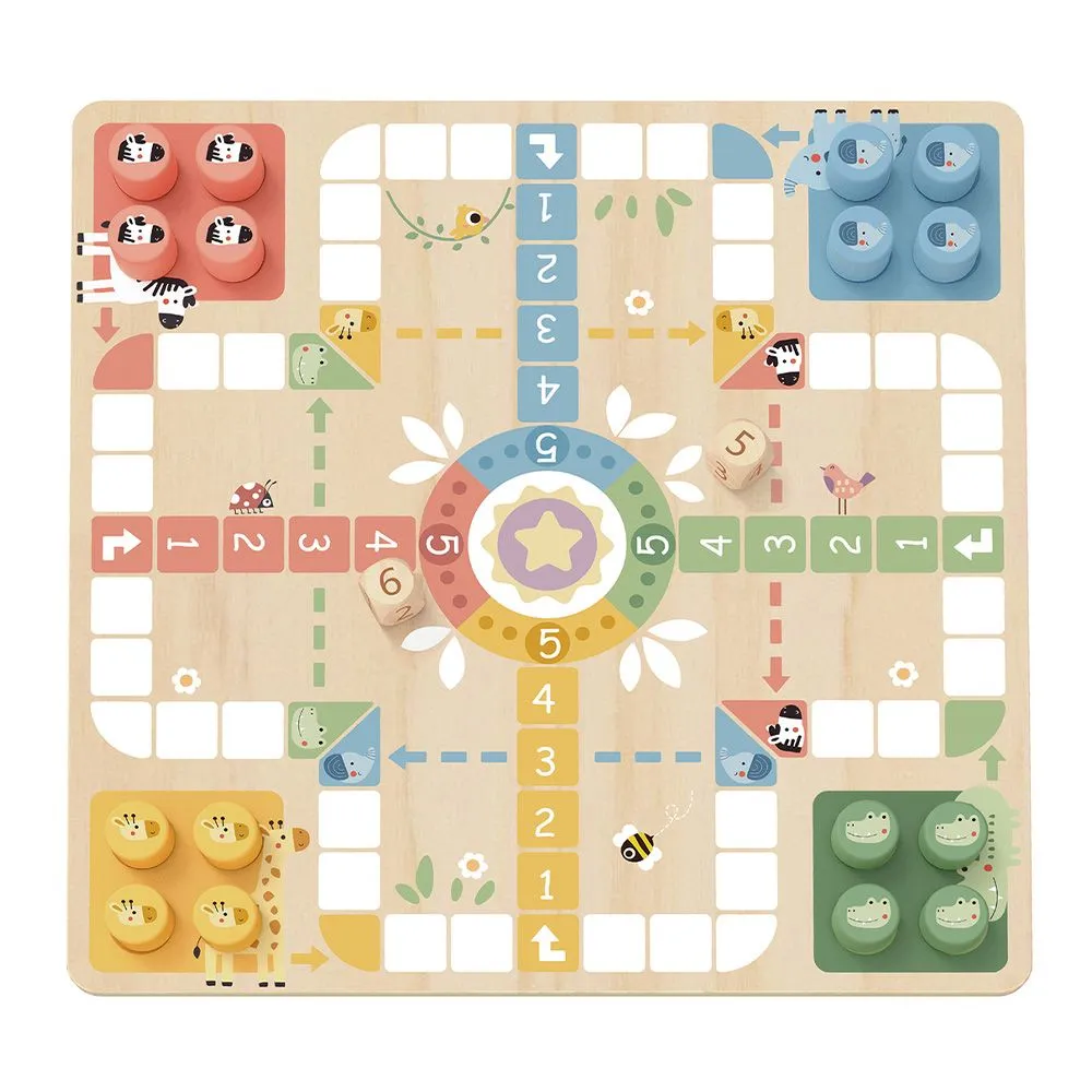 TookyToy - 2-in-1 Games - Ludo and Snakes & Ladders