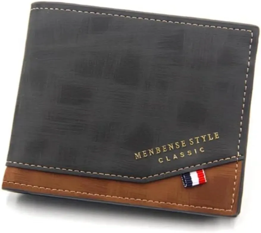 Men's Leather Bifold Wallets for Credit Cards, ID, License, Photo Holder
