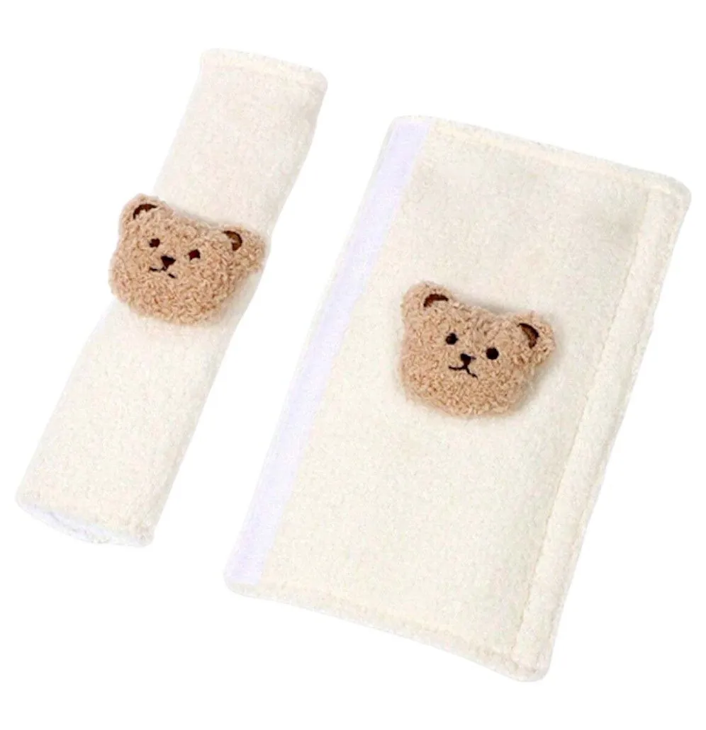 1Pair White Teddy Bear Toddler Shoulder Protectors