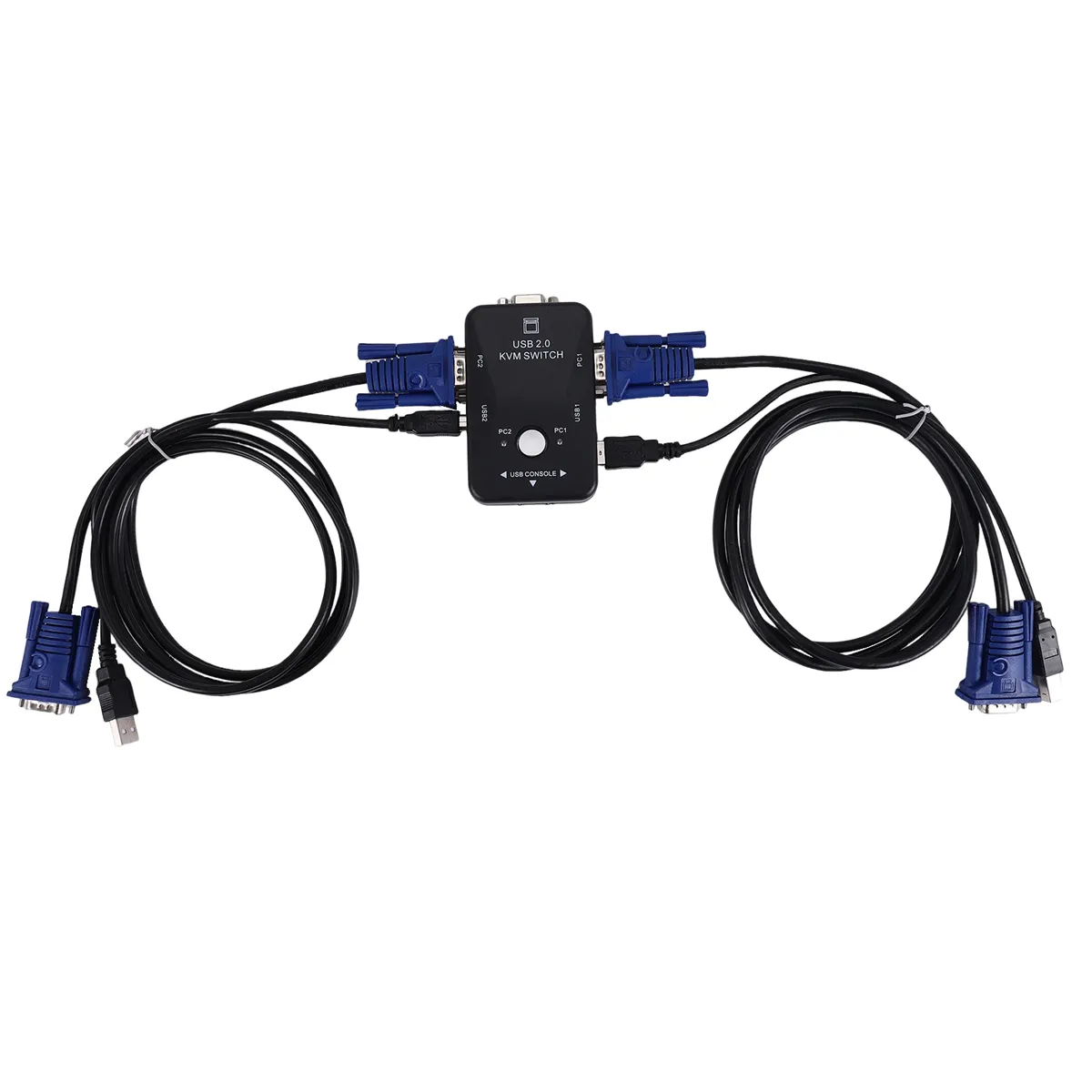 Usb 2.0 Kvm Switch 2 Port Usb for Computer Compatible with Microsoft