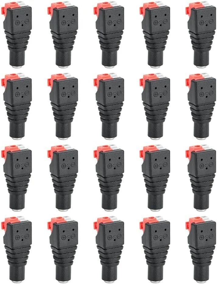 20Pieces Gold Plated DC Female Power Connector, Wireless Adapter Plug