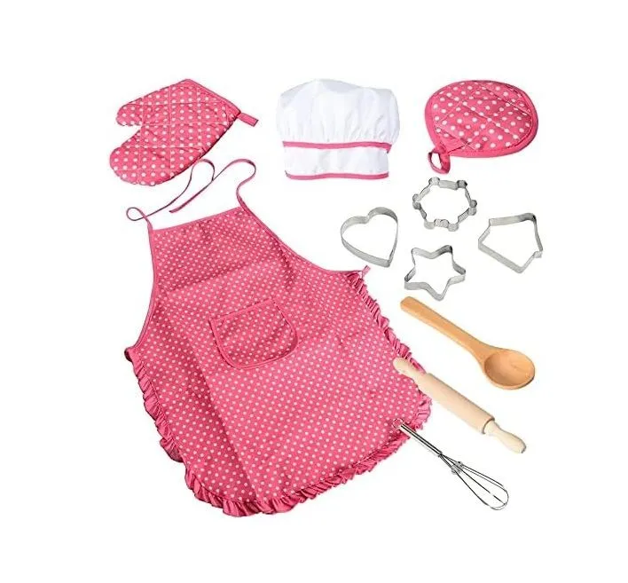 Chef Set for Kids,11 Pieces Kitchen Costume Role Play Kits