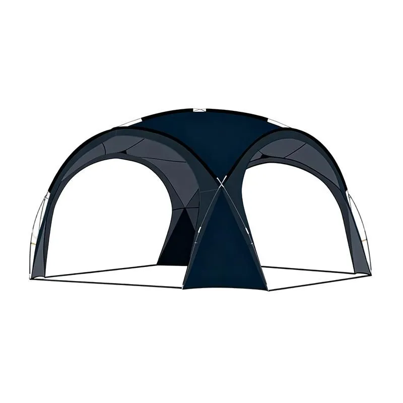 2-in-1 Steel Pole Gazebo Tent 4.2x4.2m Heavy Duty Canopy - Sun Shelter