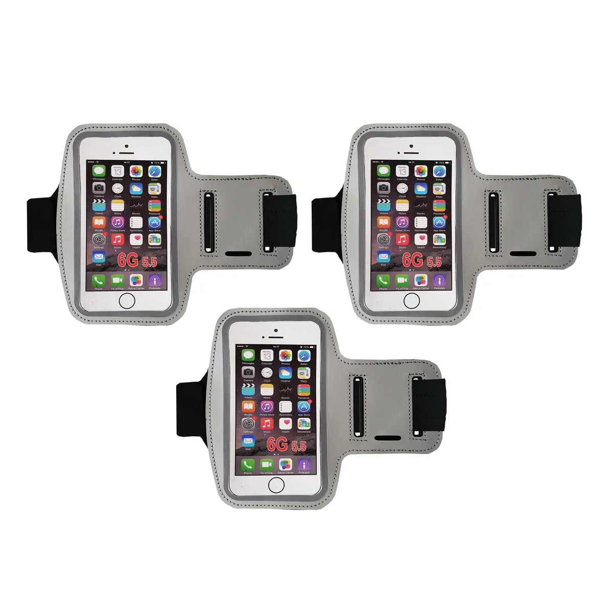 Armband Smartphone Case for Sports-Universal Fit-(Grey 3 Pack)