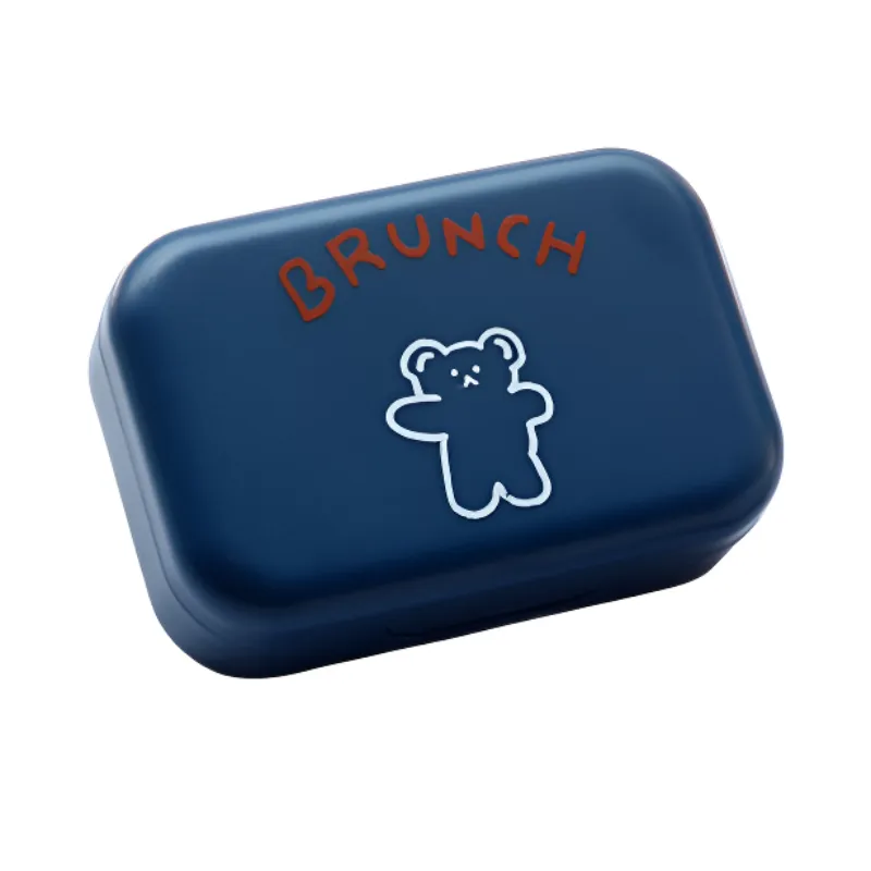 3-Piece Portable Cute Leak-Proof Contact Lens Case - Blue, Black