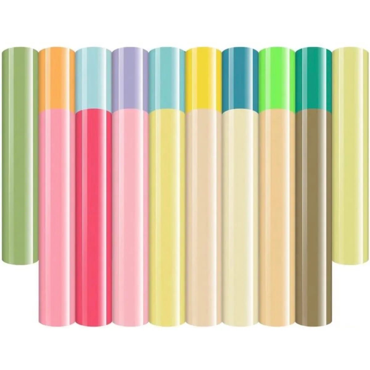 18 Sheets 12" x 10" Bohemian Color Heat Transfer Vinyl - Light Neutral Tone