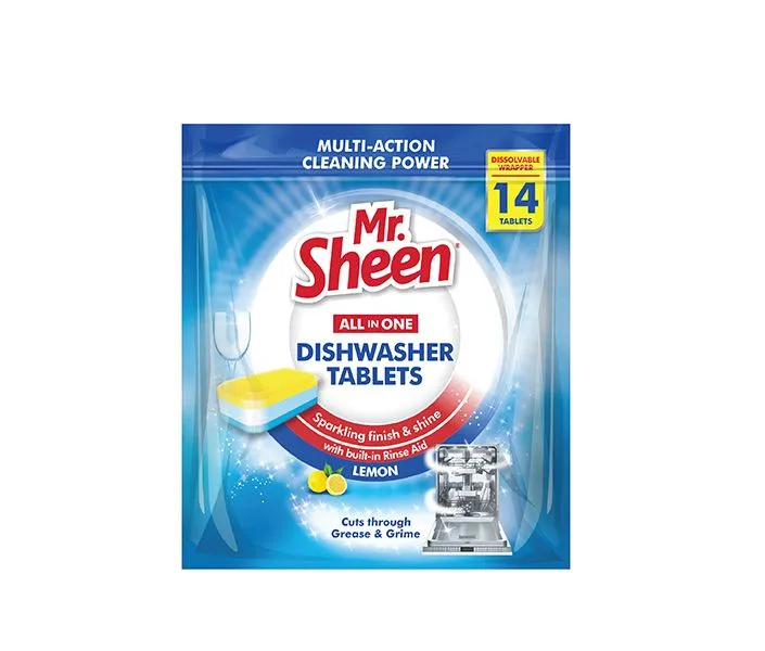 Mr Sheen All in One Dishwasher Tablets 14 Pack