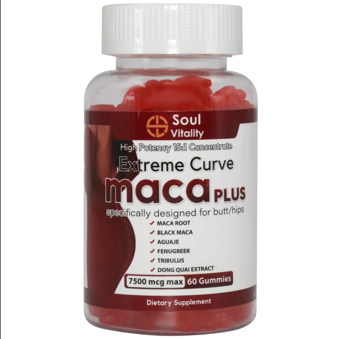 Soul Vitality Maca Plus Extreme Curve Gummies with Maca Root and Black Maca