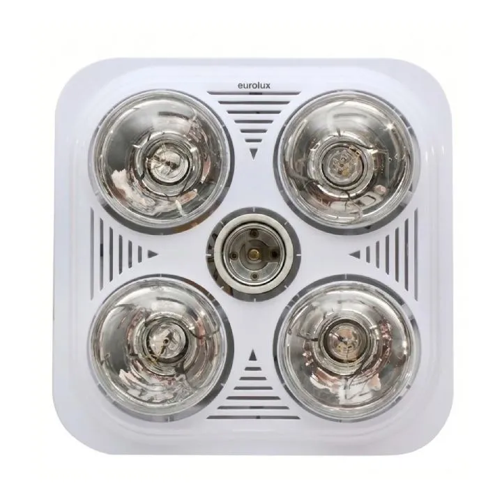 Eurolux 3 in 1 Bathroom Heater, Light & Extractor Fan Including Switch