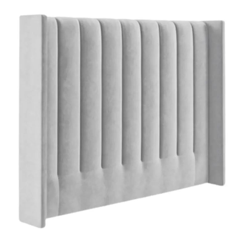She Made Me - Vurhongo Velvet Paneled Tufted Headboard- Light Grey
