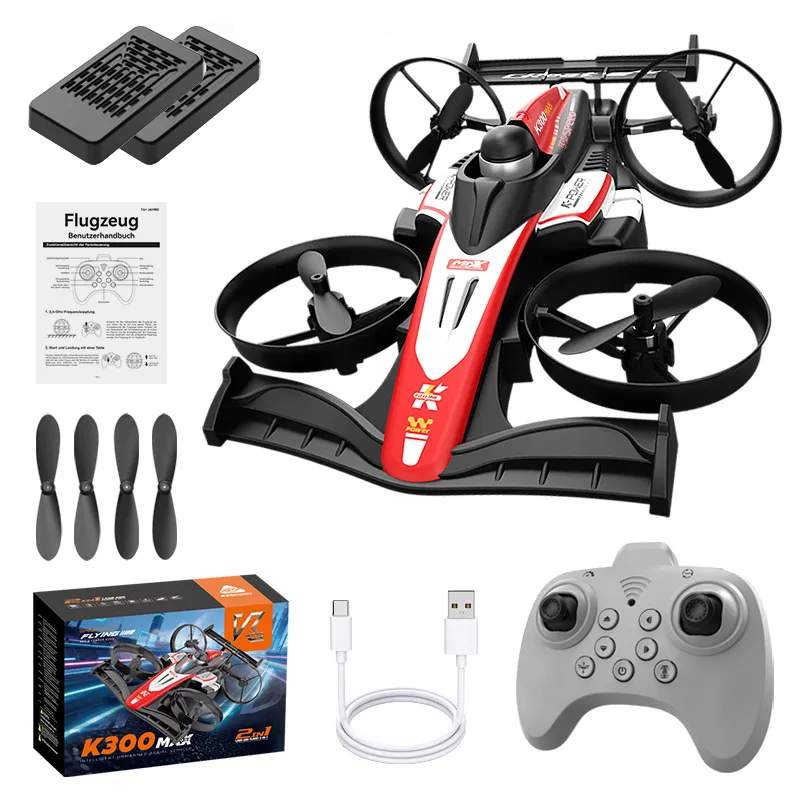 2-in-1 Land & Air RC Drone Car, Free switching Dual Mode Race Toy
