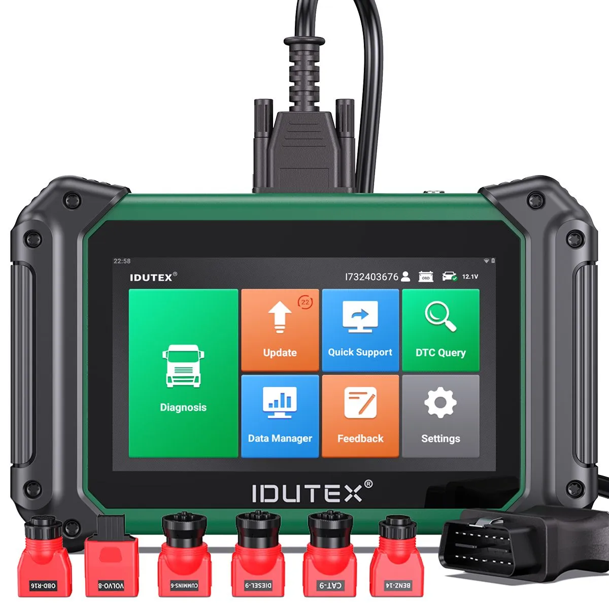 TS710 24V HD Obd2 Scanner Truck Diagnostic Machine DPF Regen Active Test