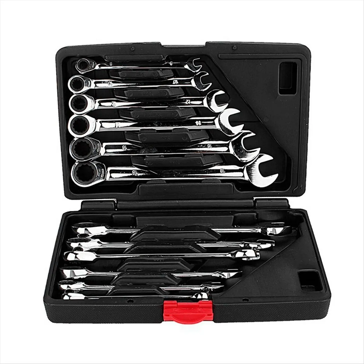 12Pcs Dual-Purpose Ratchet Wrench Fixed Wrench Hand Tool Set 72 Teeth