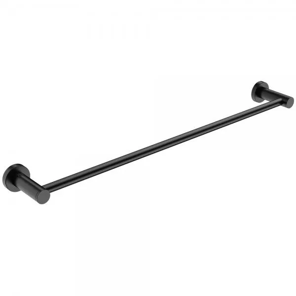 Fortis Stainless Steel Single Towel Rail Black