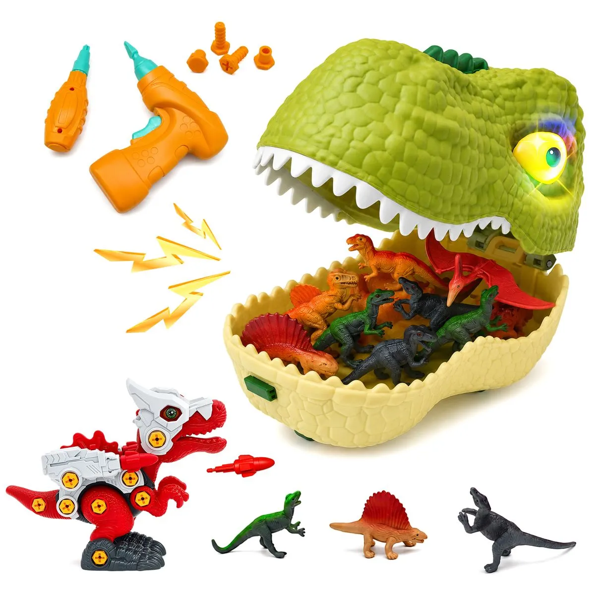 DIY Assembly Dinosaur Disassembly Dinosaur Toy Set Dinosaur Suitcase