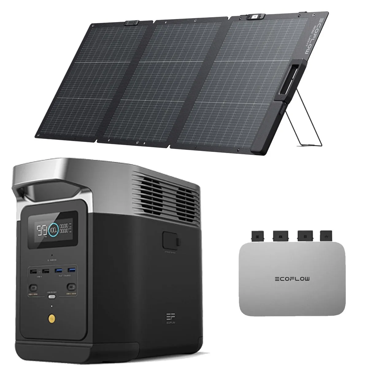 EcoFlow Delta 2 with 160W Lightweight Solar Panel and Power Stream