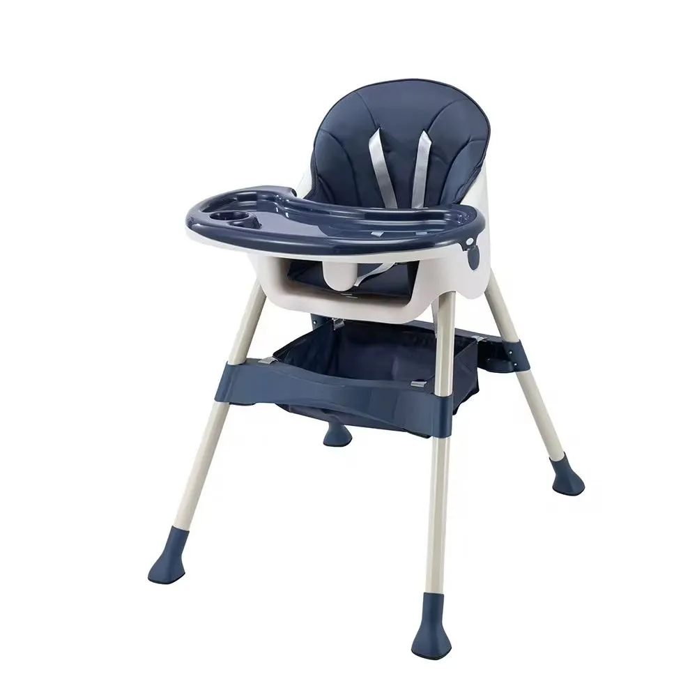 Multifunctional New Baby Feeding High Chair Foldable And Adjustable - Blue