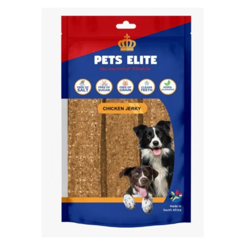 Pets Elite Chicken Jerky Bars Bulk Pack (25 Piece Small)