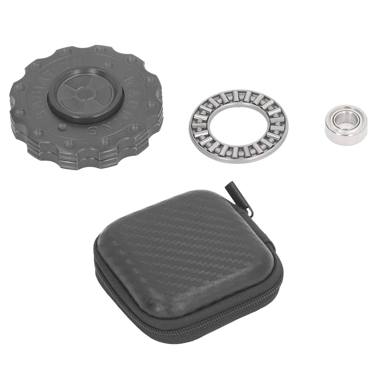 Gear Coin Slider Toy Round Gear Metal Push Slider Fingertip Rotating Black