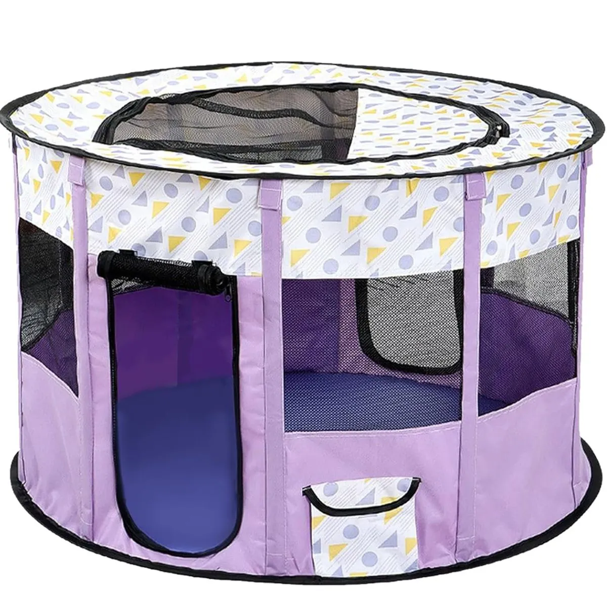 Foldable Pet Playpen-110x55CM - Fantasy purple